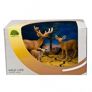 Набор фигурок «Семейство оленей» (Wildlife season, WS1411B)